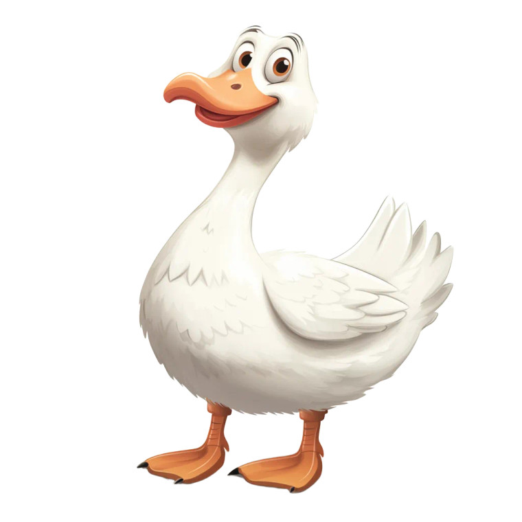 Cartoon Goose Vinyl Car Decal Sticker – Waterproof & UV-Resistant 8"