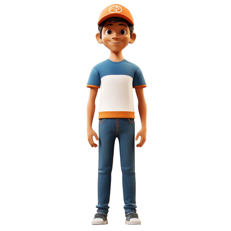 Indonesian Nerd Character Vinyl Car Decal Sticker – Waterproof & UV-Resistant 8"