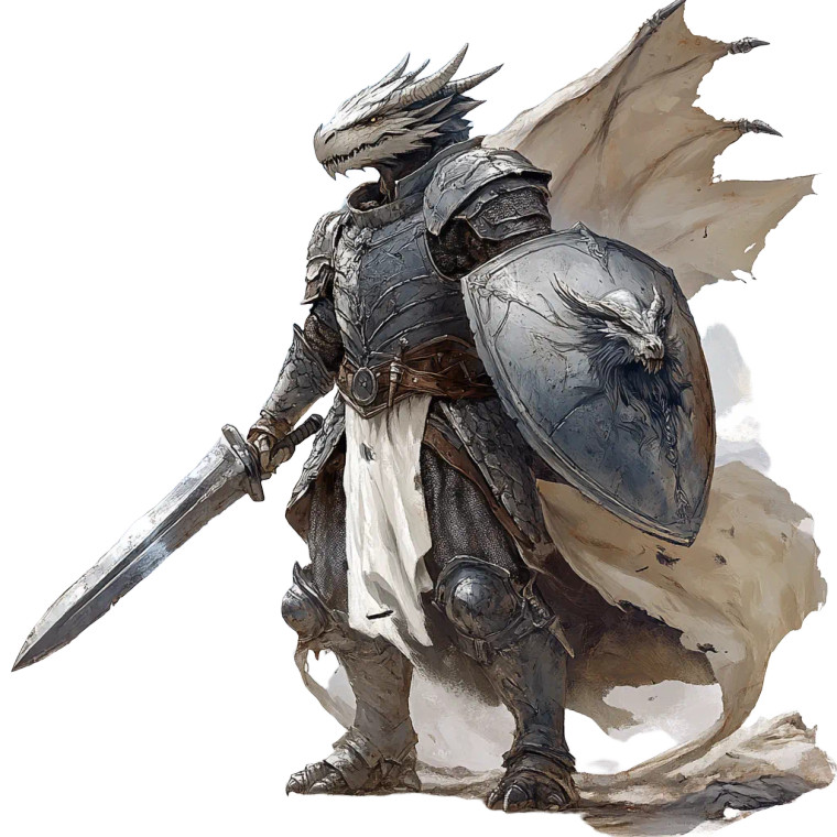 Dragonborn Paladin V4 Vinyl Car Decal Sticker – Waterproof & UV-Resistant 8"