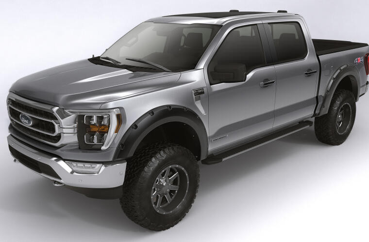 Upgrade Your 2018-2020 Ford F-150 | Bushwacker Forge Style Fender Flare Set - Aggressive Rivet Style, Durable ABS, Easy Bolt-On Installation