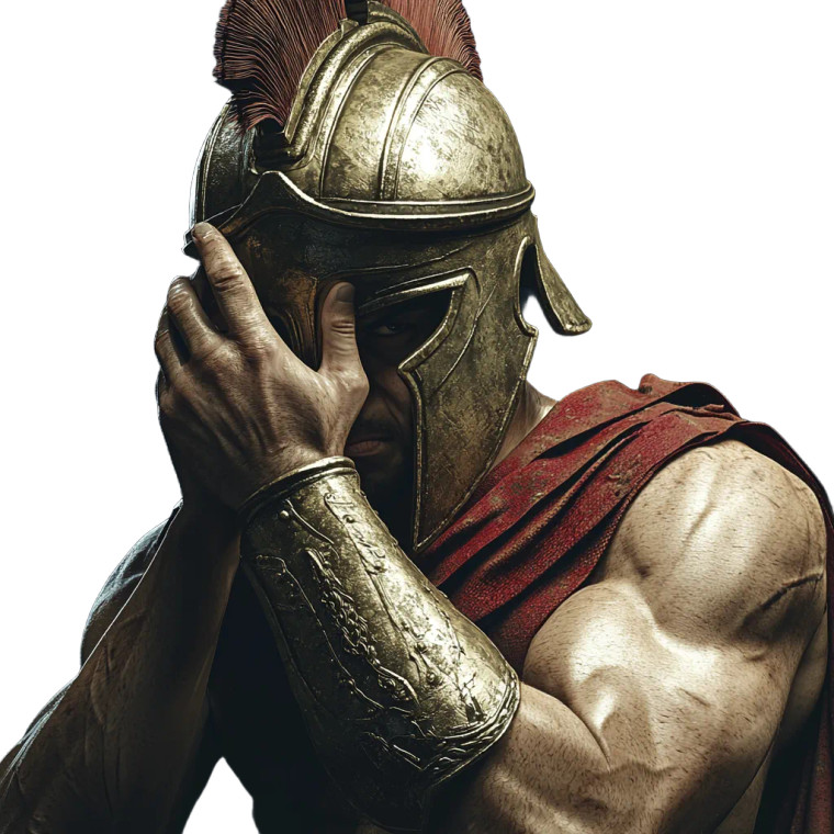 Ancient Spartan Soldier Vinyl Car Decal Sticker – Waterproof & UV-Resistant 8"