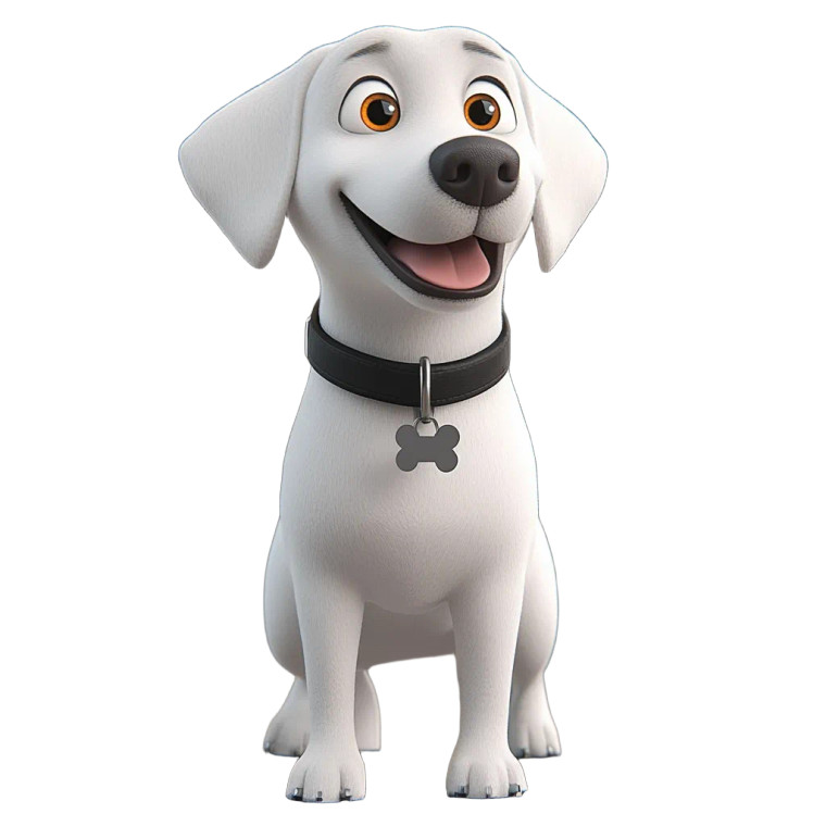 Pixar Labrador Vinyl Car Decal Sticker – Waterproof & UV-Resistant 8"