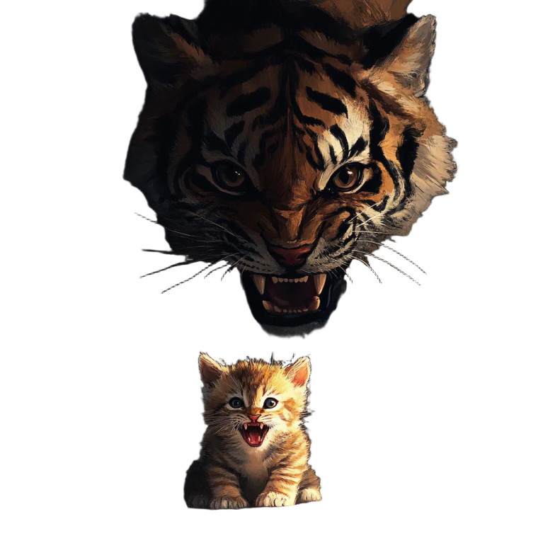 Cute Kitten Vinyl Car Decal Sticker – Waterproof & UV-Resistant 8"