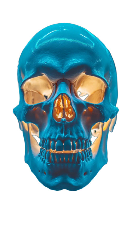 Dark Human Skull Vinyl Car Decal Sticker – Waterproof & UV-Resistant 8"