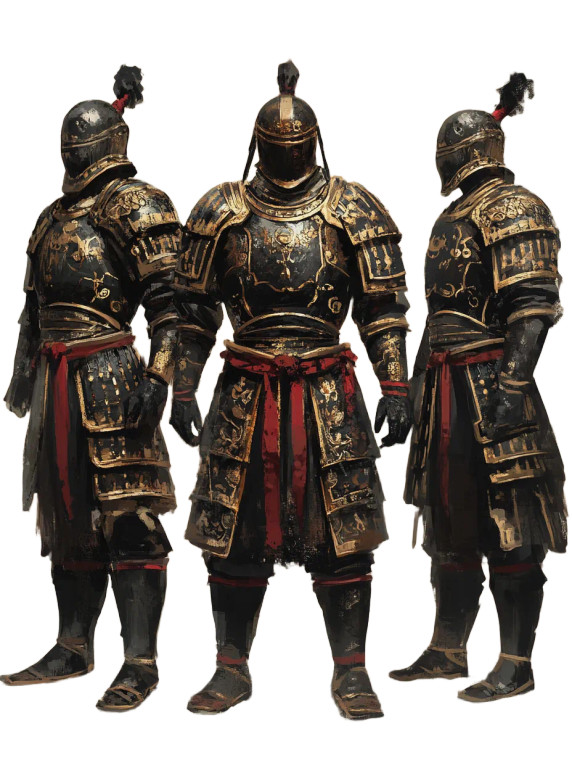 Ancient Chinese Armor Vinyl Car Decal Sticker – Waterproof & UV-Resistant 8"