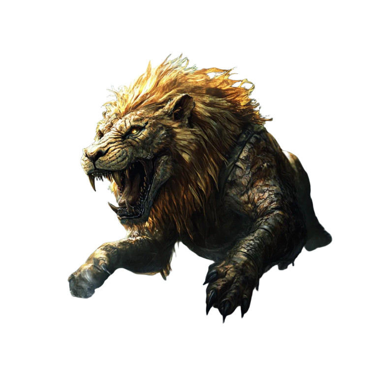 Lion-Crocodile Hybrid Vinyl Car Decal Sticker – Waterproof & UV-Resistant 8"