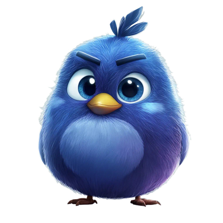 Blueberry Penguin Vinyl Car Decal Sticker – Waterproof & UV-Resistant 8"