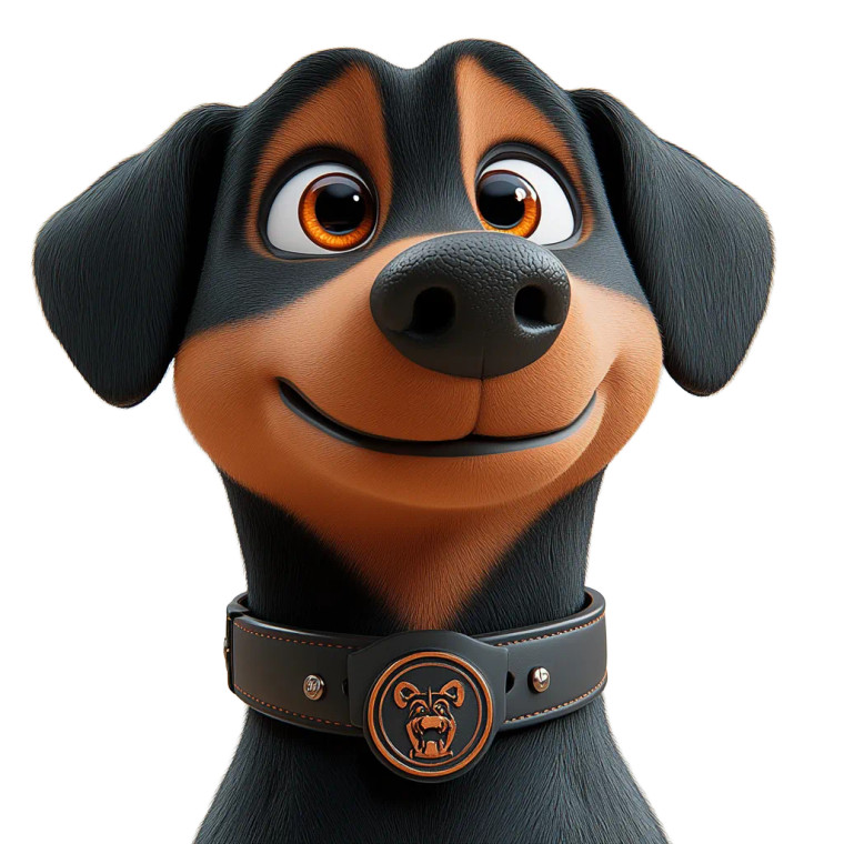 Pixar Style Dog Collar Vinyl Car Decal Sticker – Waterproof & UV-Resistant 8"