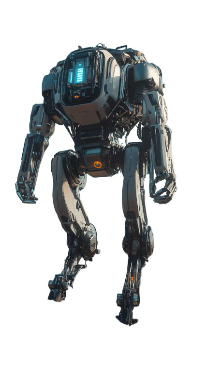 Futuristic Robot V4 Vinyl Car Decal Sticker – Waterproof & UV-Resistant 8"