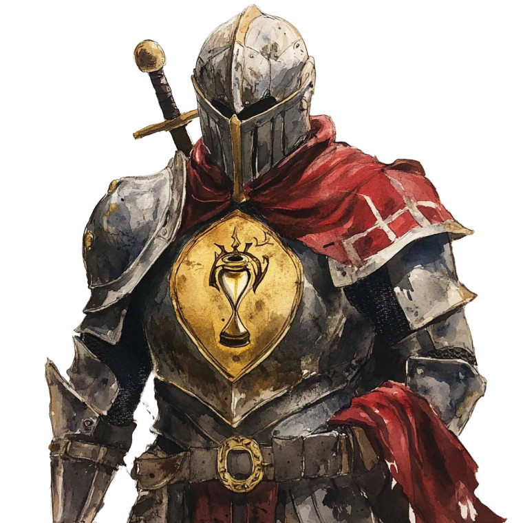 Dnd Armored Guard Vinyl Car Decal Sticker – Waterproof & UV-Resistant 8"