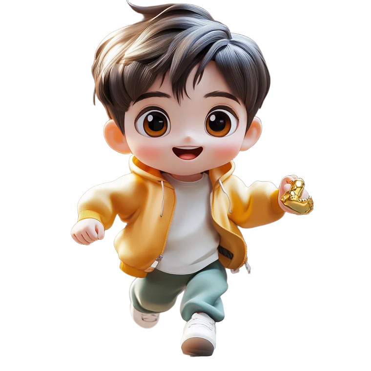 Cute Q Boy Vinyl Car Decal Sticker – Waterproof & UV-Resistant 8"