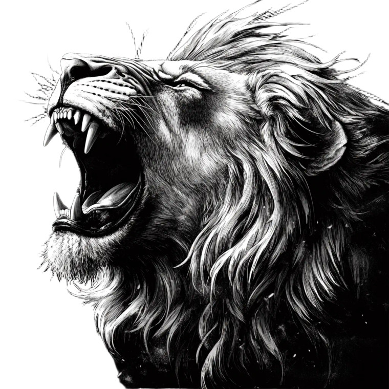 Roaring Lion Profile Vinyl Car Decal Sticker – Waterproof & UV-Resistant 8"