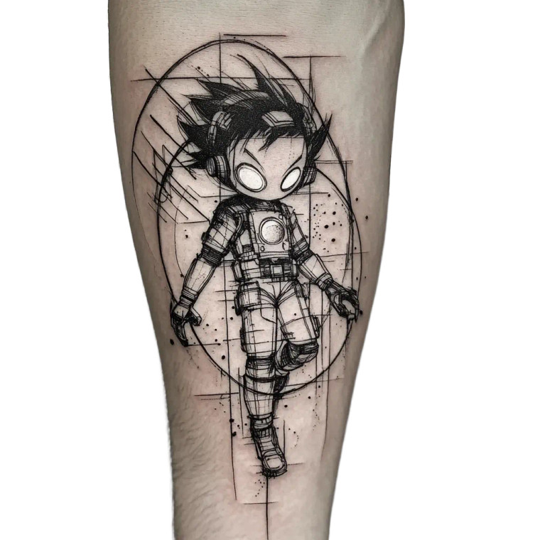 Astroboy Tattoo Vinyl Car Decal Sticker – Waterproof & UV-Resistant 8"