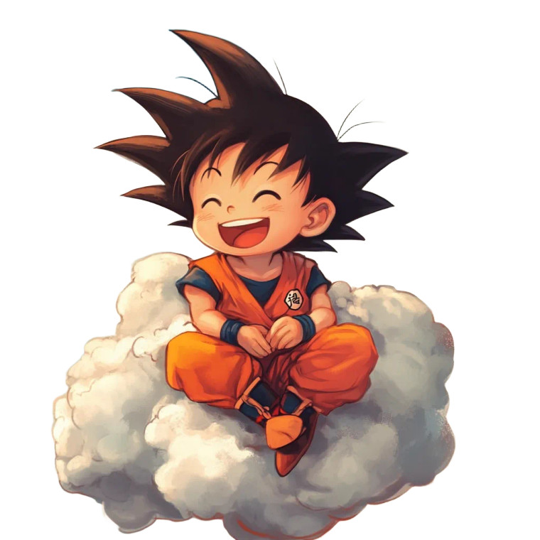 Baby Goku Laughing Vinyl Car Decal Sticker – Waterproof & UV-Resistant 8"