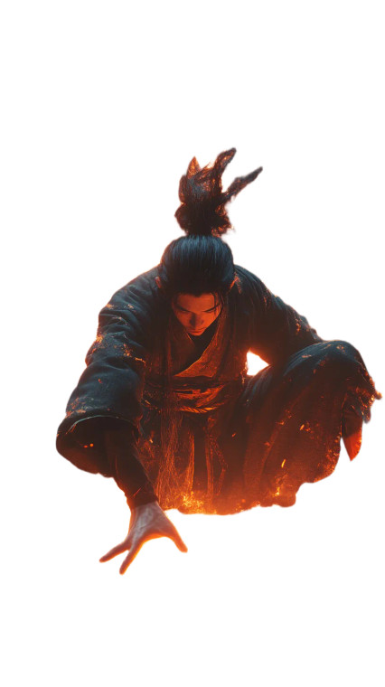 Lightning Taoist Mage Vinyl Car Decal Sticker – Waterproof & UV-Resistant 8"