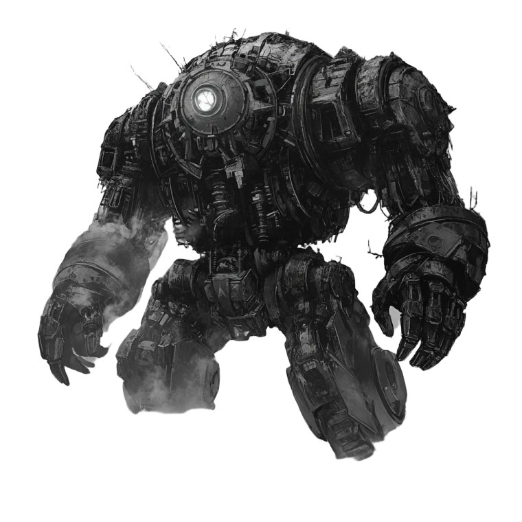 Mechanical Golem Vinyl Car Decal Sticker – Waterproof & UV-Resistant 8"