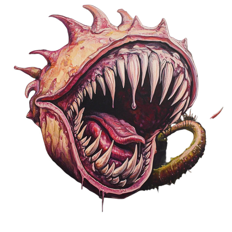 Carnivorous Plant Attack Vinyl Car Decal Sticker – Waterproof & UV-Resistant 8"