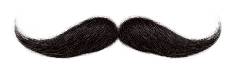 Black Mustache Vector Vinyl Car Decal Sticker – Waterproof & UV-Resistant 8"