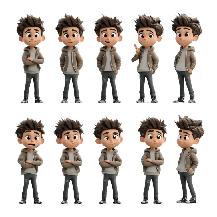 Futuristic Boy Character Vinyl Car Decal Sticker – Waterproof & UV-Resistant 8"