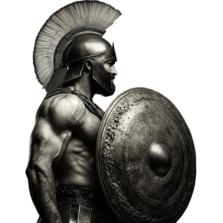 Spartan Warrior Shield V2 Vinyl Car Decal Sticker – Waterproof & UV-Resistant 8"