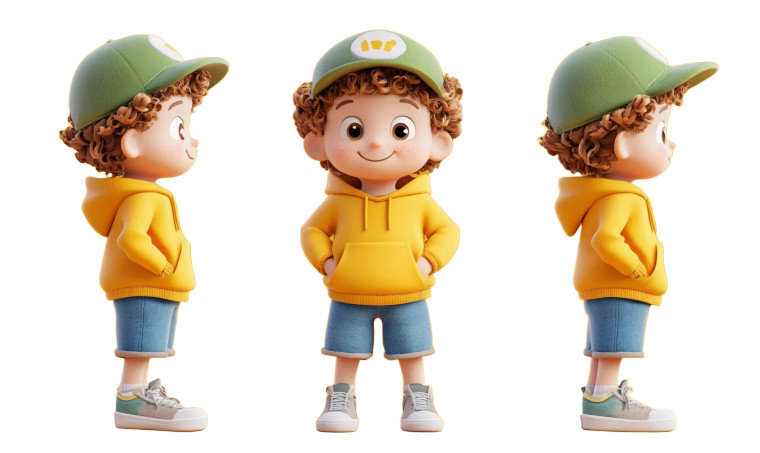 Cute Cartoon Boy V5 Vinyl Car Decal Sticker – Waterproof & UV-Resistant 8"