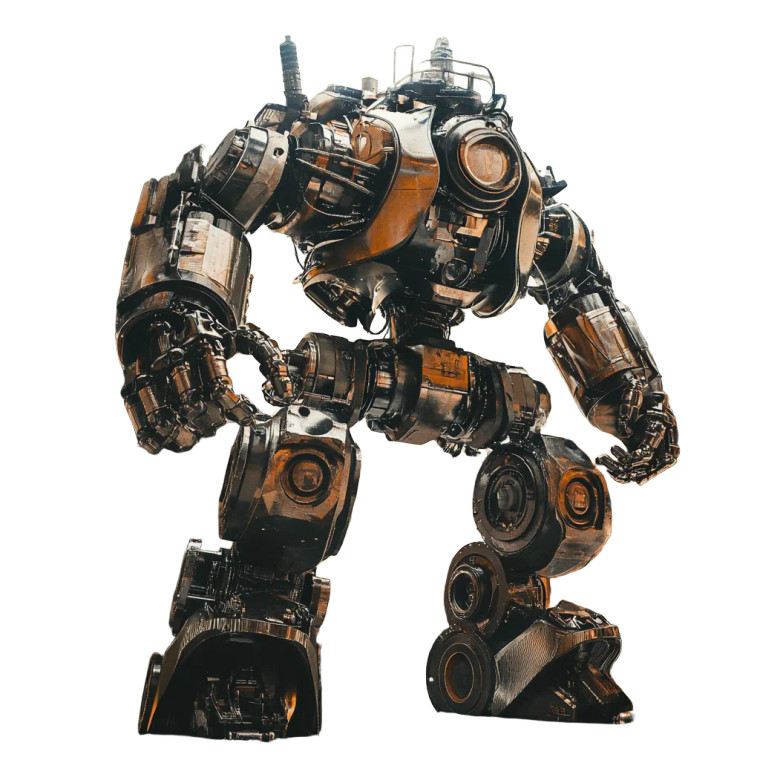 Steampunk Robot Atrium Vinyl Car Decal Sticker – Waterproof & UV-Resistant 8"