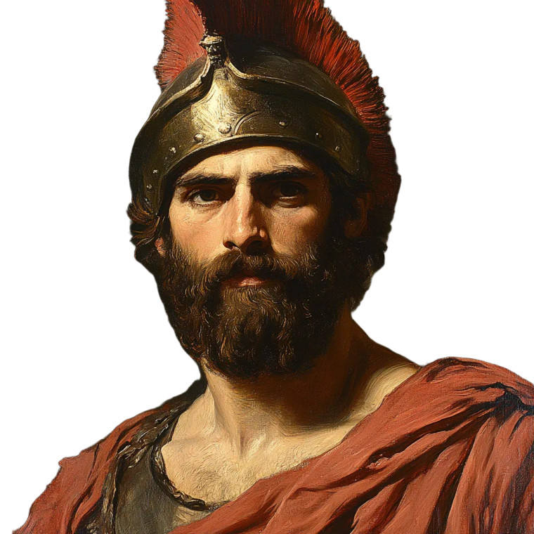 Greek Hoplite Portrait Vinyl Car Decal Sticker – Waterproof & UV-Resistant 8"