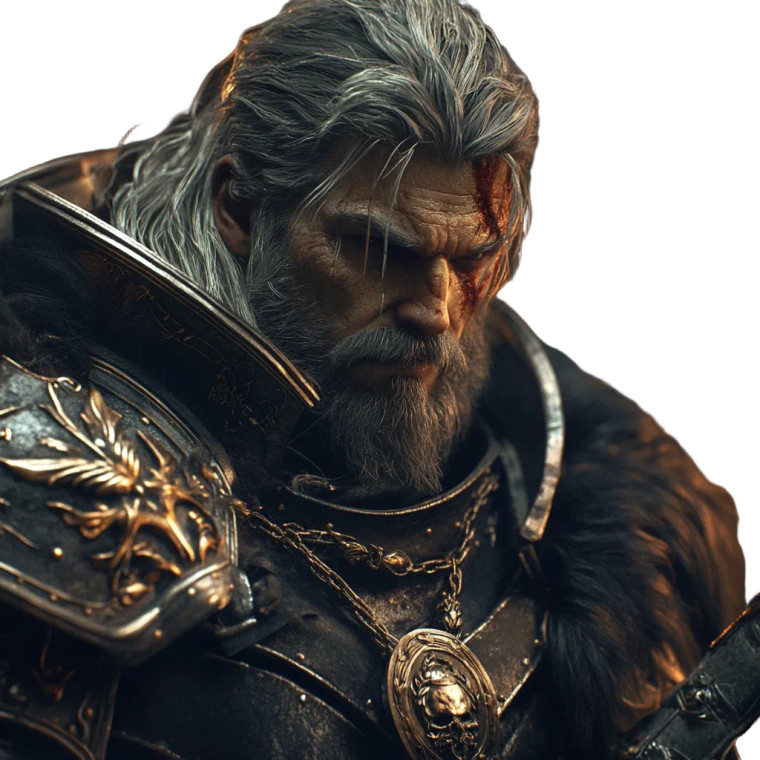 Fantasy Warrior Close-Up Vinyl Car Decal Sticker – Waterproof & UV-Resistant 8"