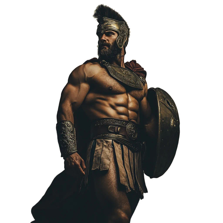 Ancient Spartan Warrior Vinyl Car Decal Sticker – Waterproof & UV-Resistant 8"