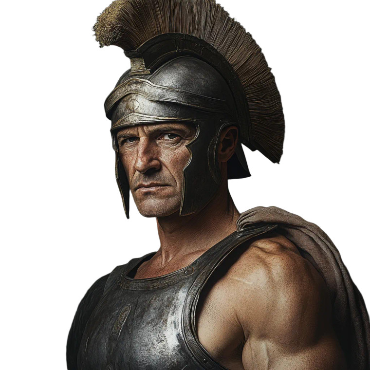 Spartan Warrior Portrait V19 Vinyl Car Decal Sticker – Waterproof & UV-Resistant 8"