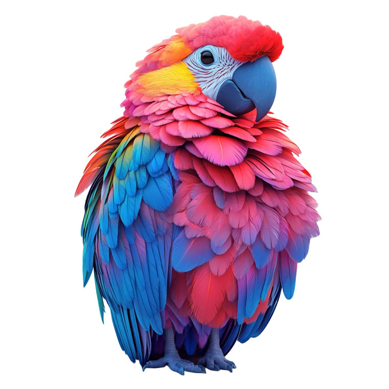 3D Parrot Figure Vinyl Car Decal Sticker – Waterproof & UV-Resistant 8"