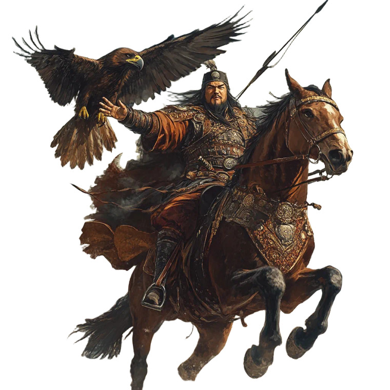 Genghis Khan Leading Vinyl Car Decal Sticker – Waterproof & UV-Resistant 8"