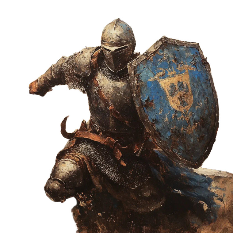 Medieval Militia Soldier Vinyl Car Decal Sticker – Waterproof & UV-Resistant 8"