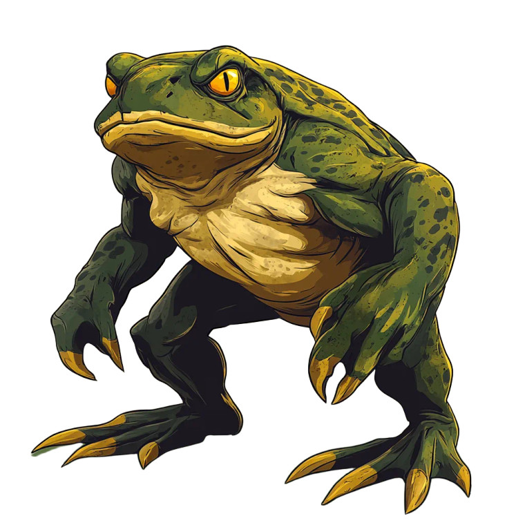 Angry Wolverine Frog Vinyl Car Decal Sticker – Waterproof & UV-Resistant 8"