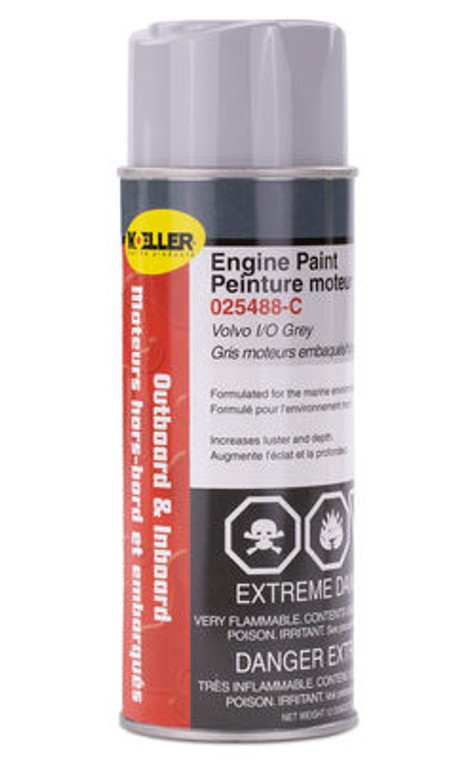 Marine Series Grey Engine Paint | For All Boat Engines | Fast Drying 12oz Spray Can