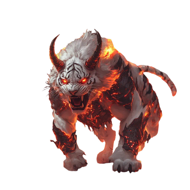 Demon Tiger Vinyl Car Decal Sticker – Waterproof & UV-Resistant 8"