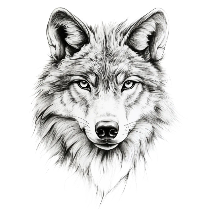 Minimalist Wolf Vinyl Car Decal Sticker – Waterproof & UV-Resistant 8"