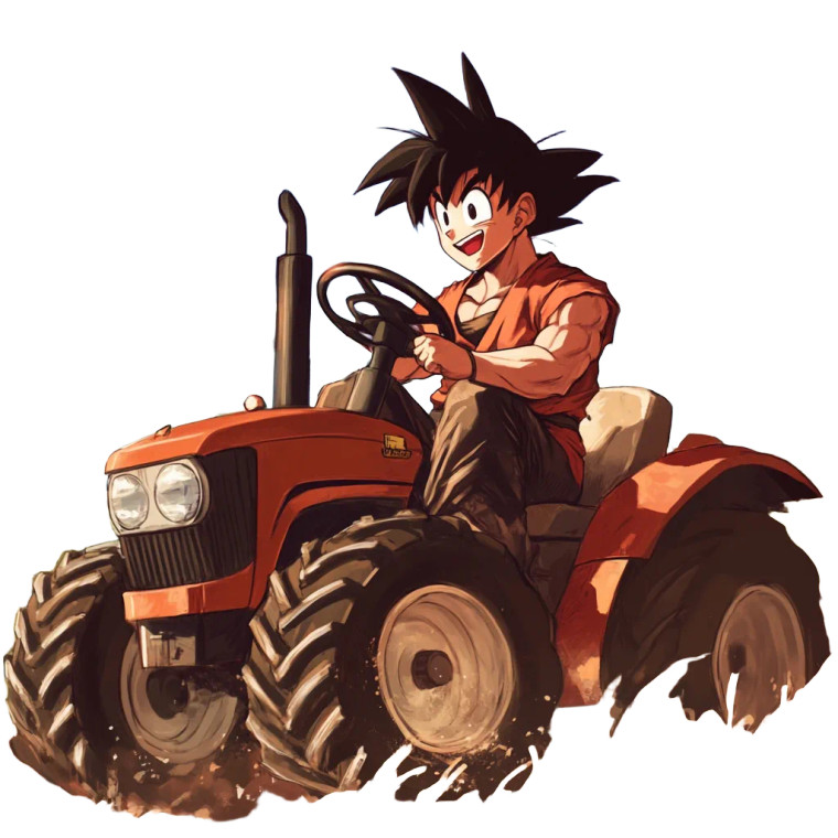 Goku Farming Vinyl Car Decal Sticker – Waterproof & UV-Resistant 8"
