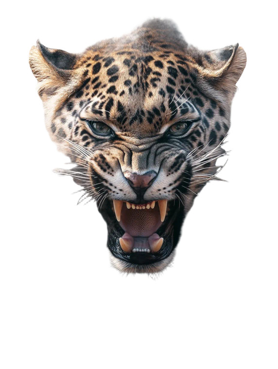 Snarling Leopard Tattoo Vinyl Car Decal Sticker – Waterproof & UV-Resistant 8"