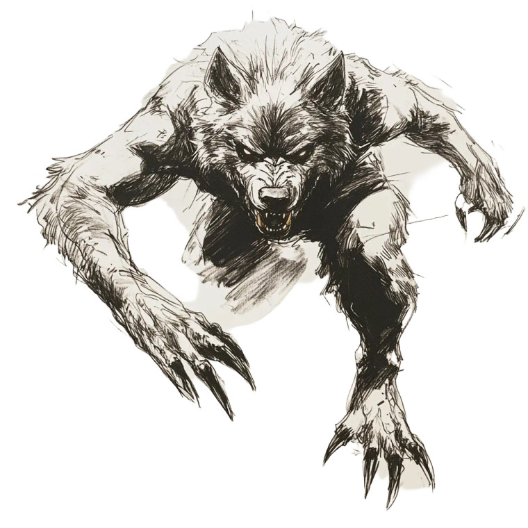 Aggressive Werewolf Leap Vinyl Car Decal Sticker – Waterproof & UV-Resistant 8"