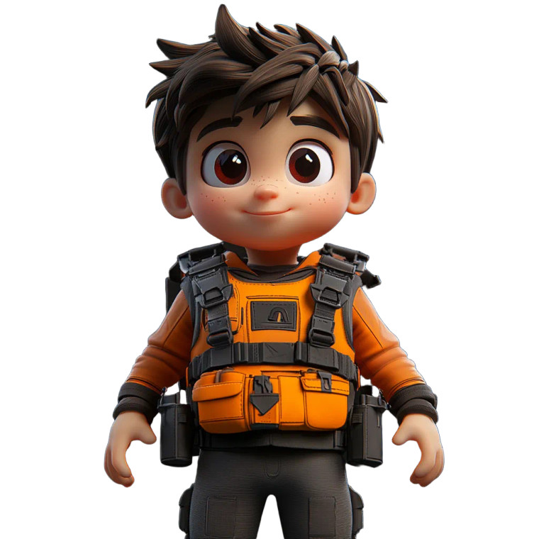 Cute Male Character Vinyl Car Decal Sticker – Waterproof & UV-Resistant 8"