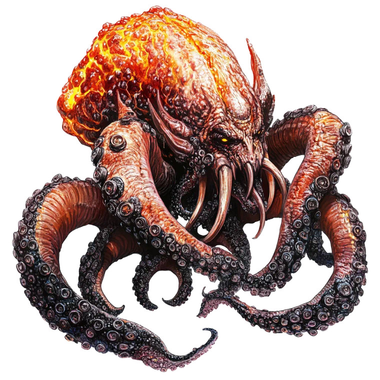 Magma Kraken Vinyl Car Decal Sticker – Waterproof & UV-Resistant 8"