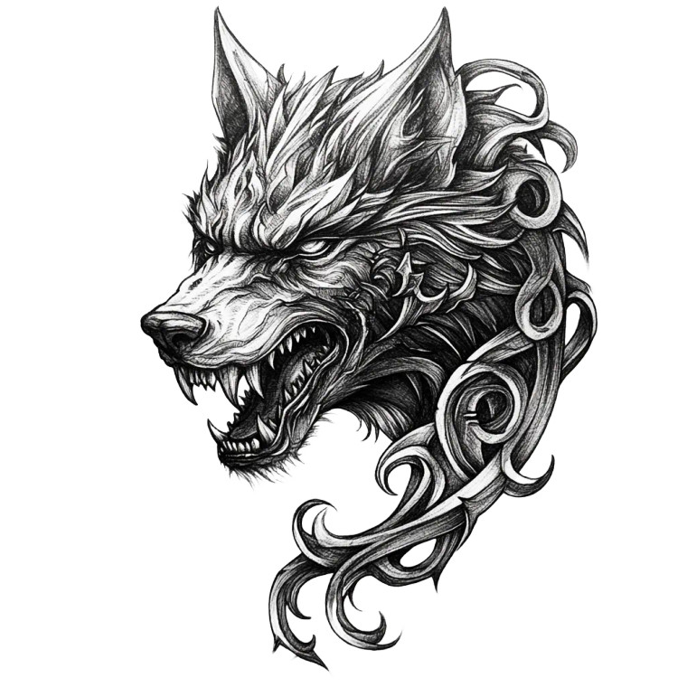 Evil Nordic Fenrir Vinyl Car Decal Sticker – Waterproof & UV-Resistant 8"