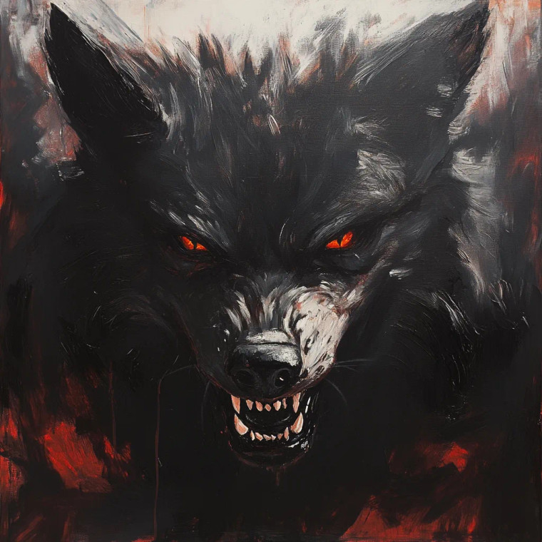 Vampire Wolf Vinyl Car Decal Sticker – Waterproof & UV-Resistant 8"