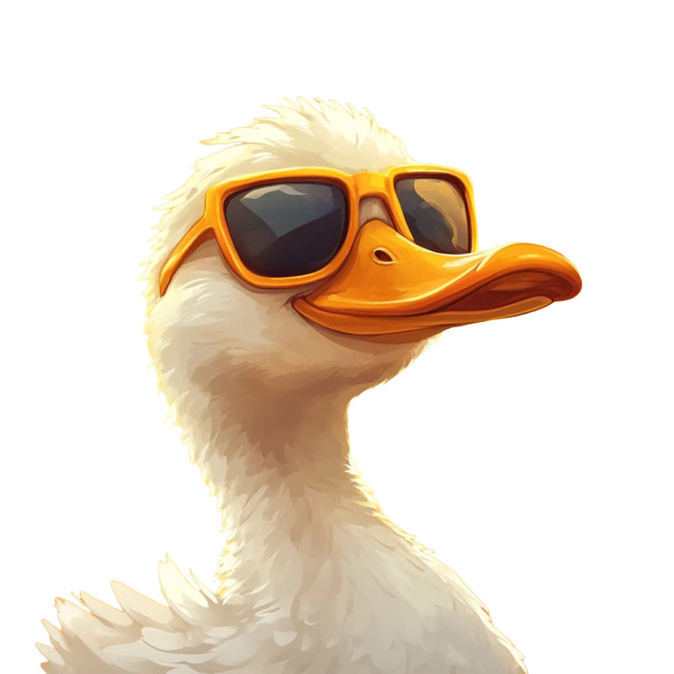 Sun Duck Meme Vinyl Car Decal Sticker – Waterproof & UV-Resistant 8"