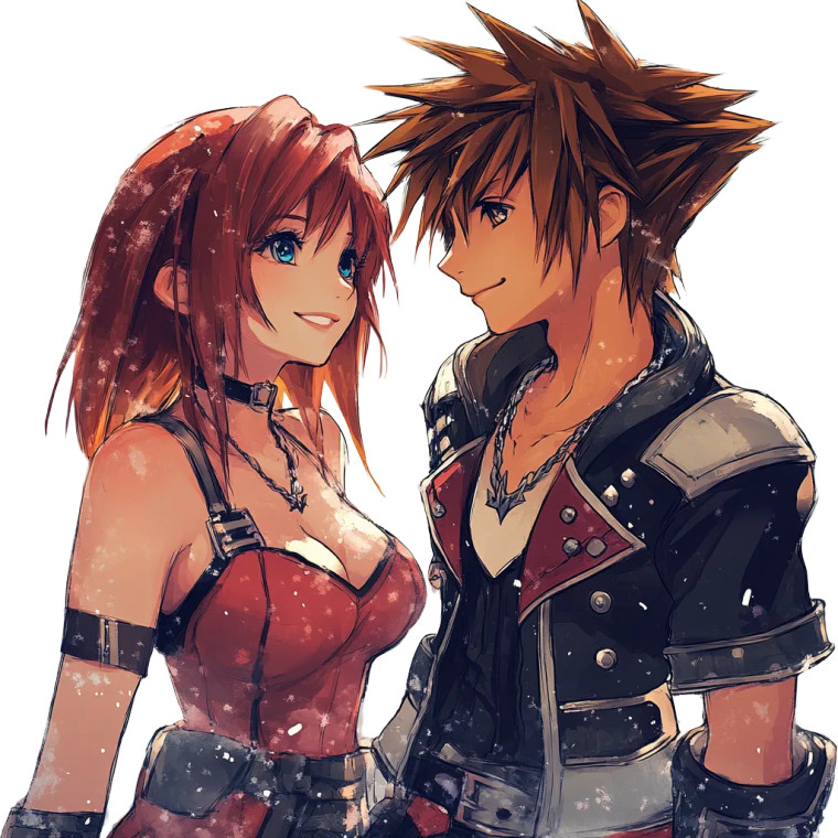 Kairi With Sora Vinyl Car Decal Sticker – Waterproof & UV-Resistant 8"