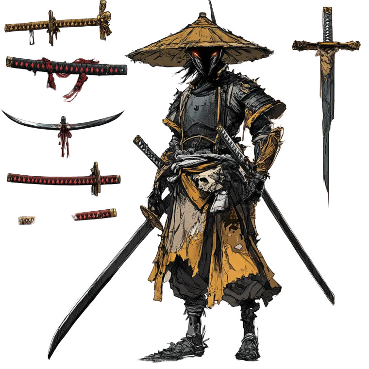 Samurai Witch Hunter Vinyl Car Decal Sticker – Waterproof & UV-Resistant 8"