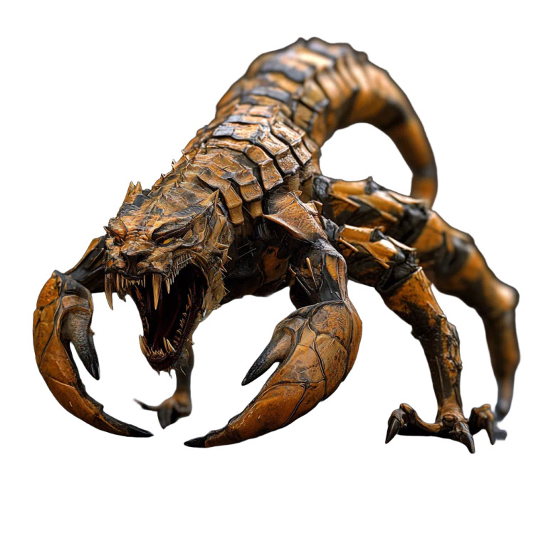 Lion Scorpion Hybrid Vinyl Car Decal Sticker – Waterproof & UV-Resistant 8"