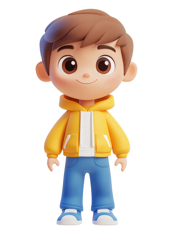 Cute Clay Boy V2 Vinyl Car Decal Sticker – Waterproof & UV-Resistant 8"