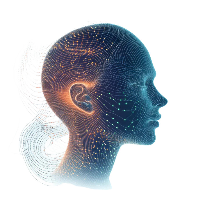 Digital Human Head Vinyl Car Decal Sticker – Waterproof & UV-Resistant 8"